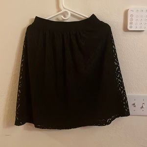 Extremely comfortable black mid leg skirt!